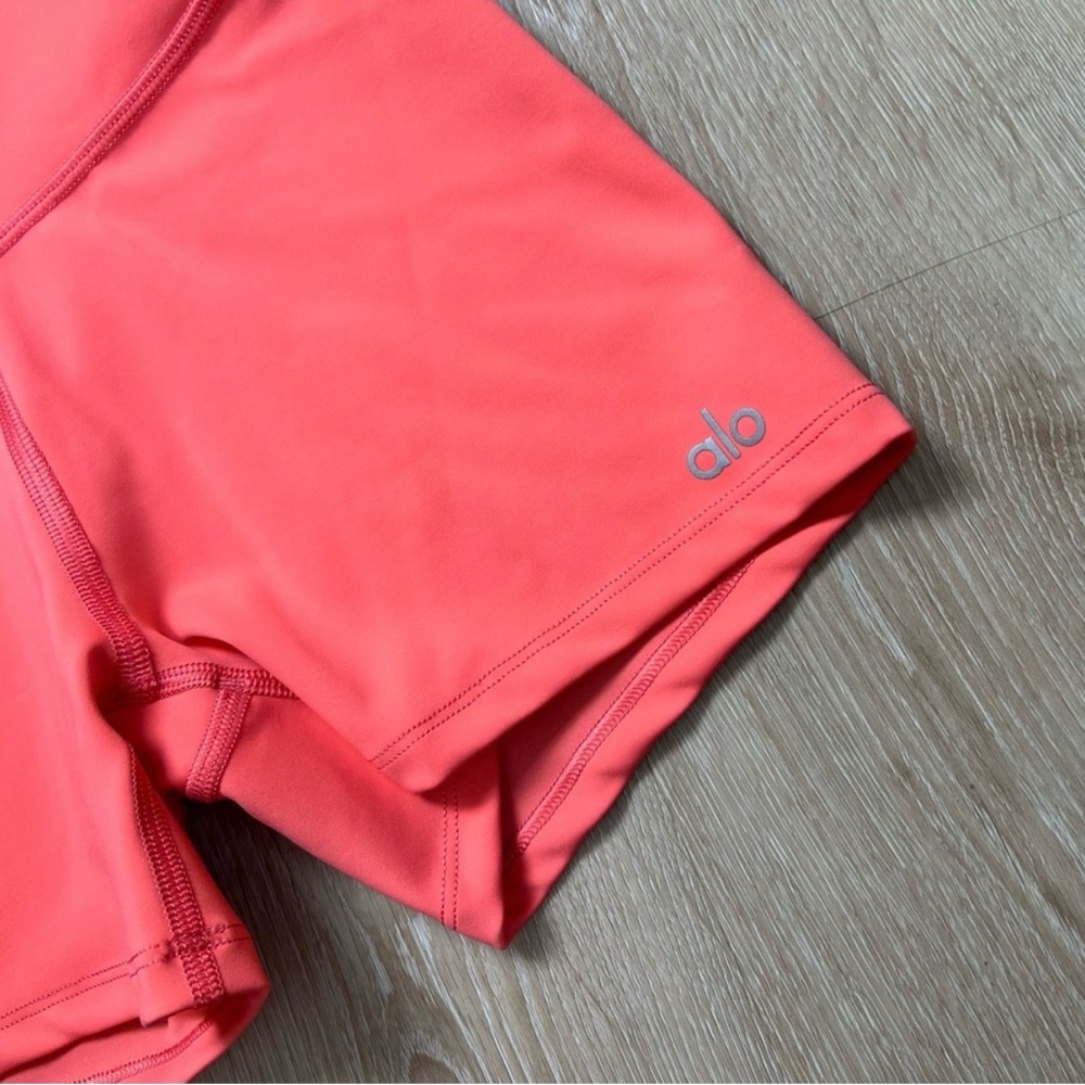 Alo Yoga 3” High Waist Airlift Shorts - Coral - Picture 2 of 3